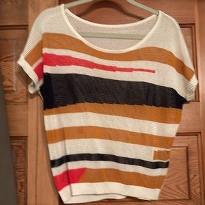 Mesh sweater short sleeve